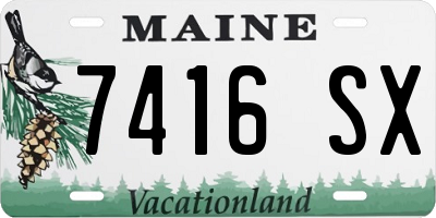 ME license plate 7416SX