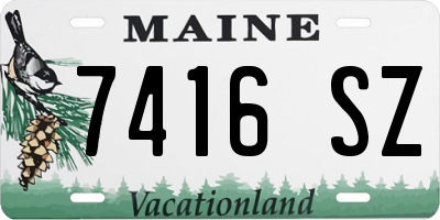 ME license plate 7416SZ