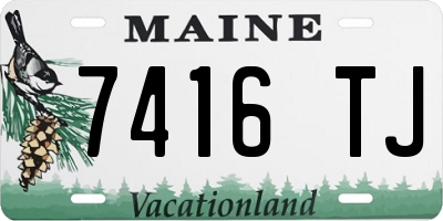 ME license plate 7416TJ