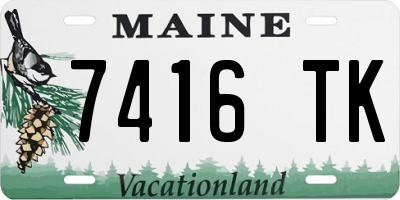 ME license plate 7416TK