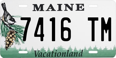 ME license plate 7416TM