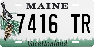 ME license plate 7416TR
