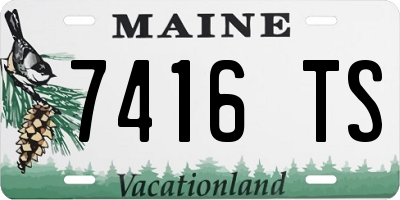 ME license plate 7416TS