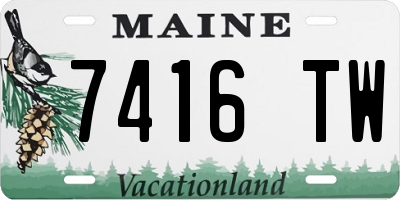 ME license plate 7416TW
