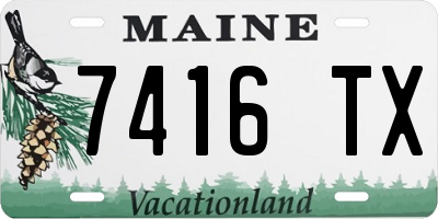 ME license plate 7416TX