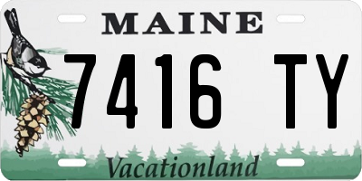 ME license plate 7416TY