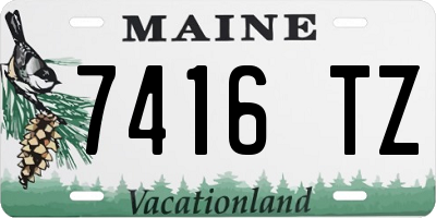 ME license plate 7416TZ