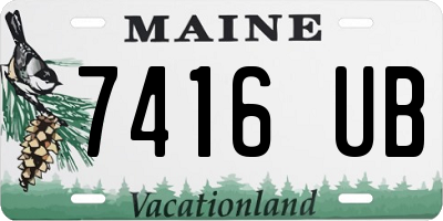 ME license plate 7416UB
