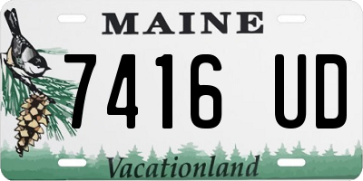 ME license plate 7416UD