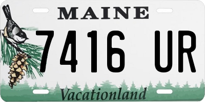 ME license plate 7416UR