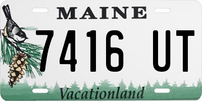 ME license plate 7416UT