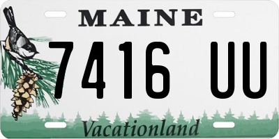 ME license plate 7416UU