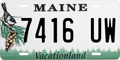 ME license plate 7416UW