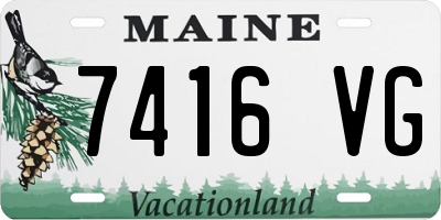 ME license plate 7416VG