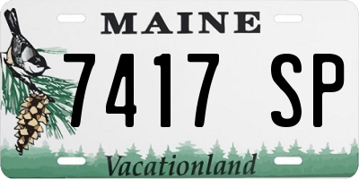 ME license plate 7417SP