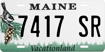 ME license plate 7417SR