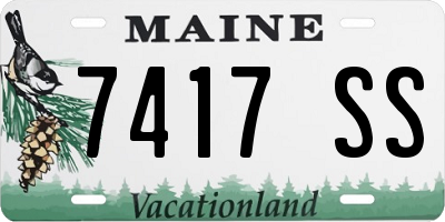 ME license plate 7417SS