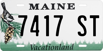 ME license plate 7417ST