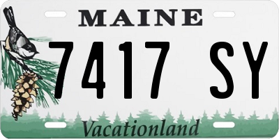 ME license plate 7417SY