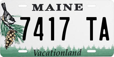 ME license plate 7417TA