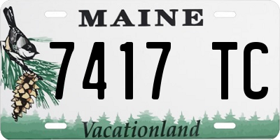 ME license plate 7417TC
