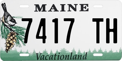 ME license plate 7417TH