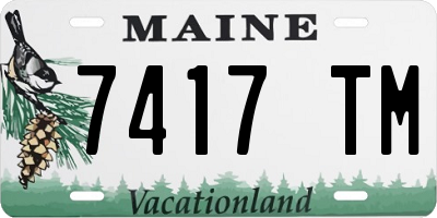 ME license plate 7417TM