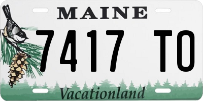 ME license plate 7417TO
