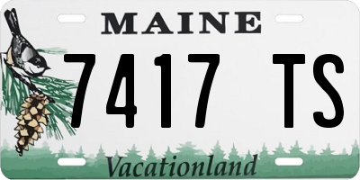 ME license plate 7417TS