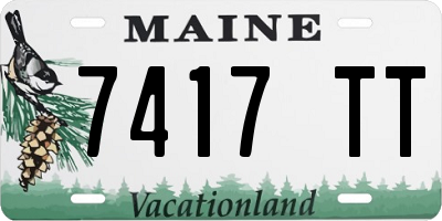 ME license plate 7417TT