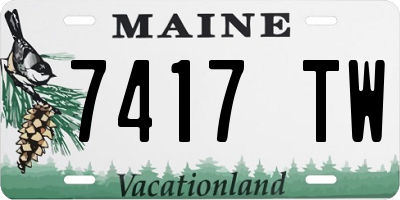 ME license plate 7417TW