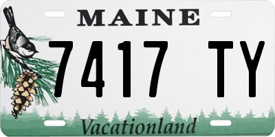 ME license plate 7417TY