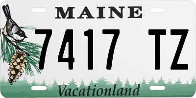 ME license plate 7417TZ