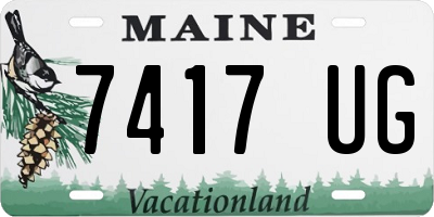 ME license plate 7417UG