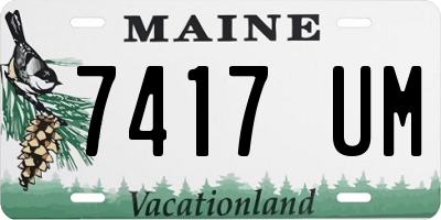 ME license plate 7417UM