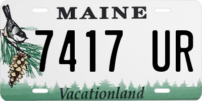 ME license plate 7417UR