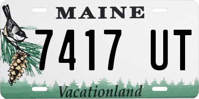 ME license plate 7417UT