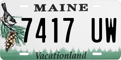 ME license plate 7417UW