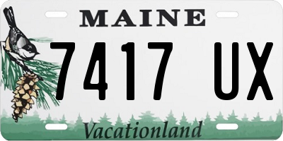 ME license plate 7417UX