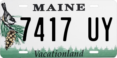 ME license plate 7417UY