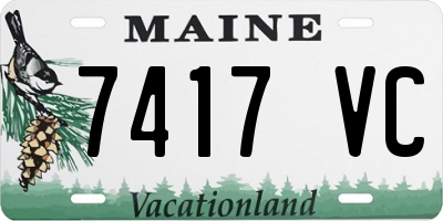 ME license plate 7417VC