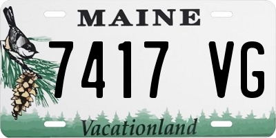 ME license plate 7417VG