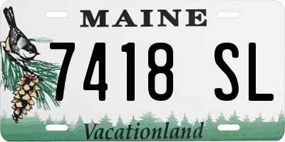 ME license plate 7418SL