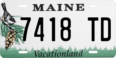 ME license plate 7418TD