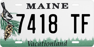 ME license plate 7418TF