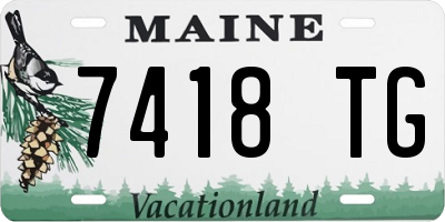 ME license plate 7418TG