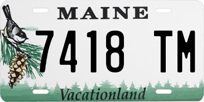 ME license plate 7418TM