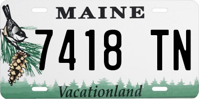ME license plate 7418TN