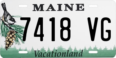 ME license plate 7418VG