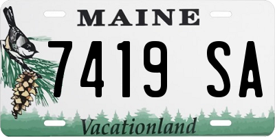 ME license plate 7419SA